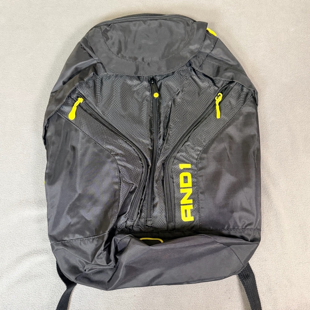 And 1- Black & Yellow/Gold Backpack Multi Pocket Backpack- Like New